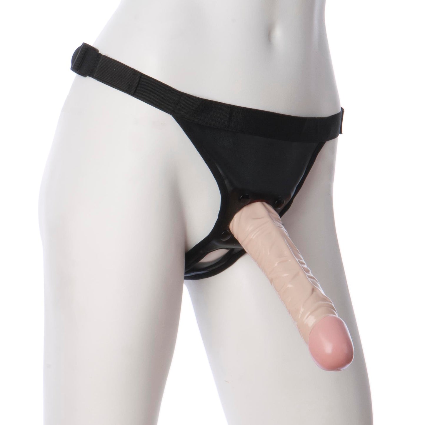 Vac-U-Lock 8-Inch Classic Dong With Ultra Harness - Not Very Vanilla