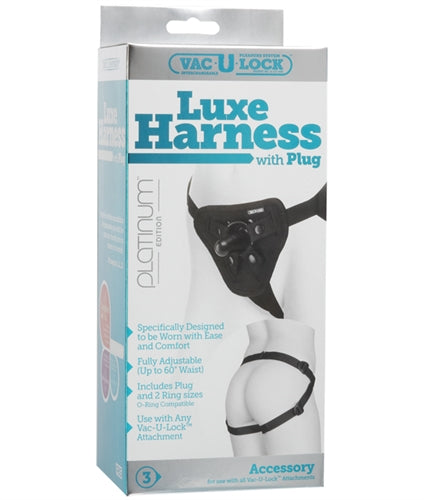 Vac-U-Lock Platinum Edition Luxe Harness - Black - Not Very Vanilla