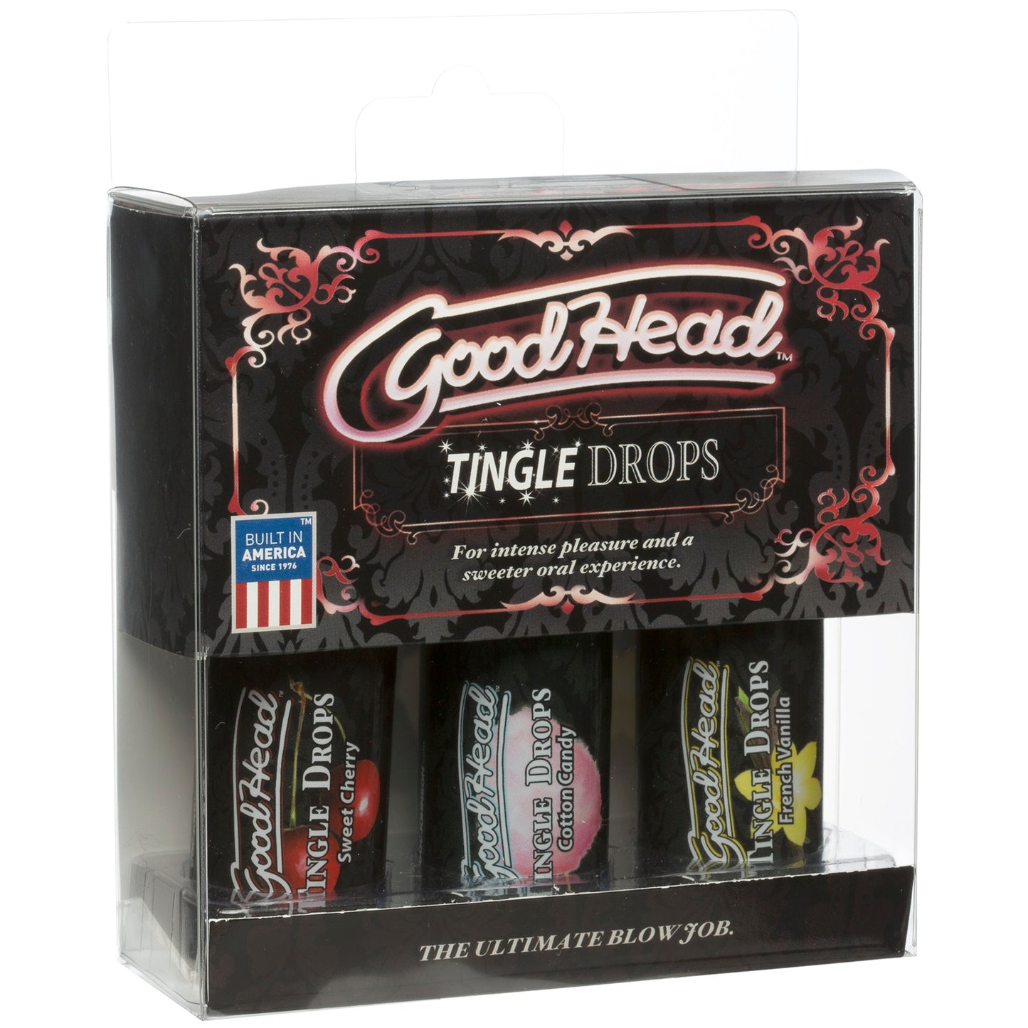 Goodhead - Tingle Drops- 3-Pack - French Vanilla, Cotton Candy, Sweet Cherry - Not Very Vanilla