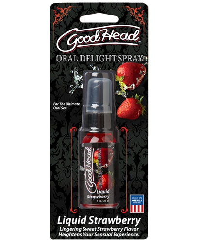 Good Head Oral Delight Spray 1 Oz - Liquid Strawberry - Not Very Vanilla