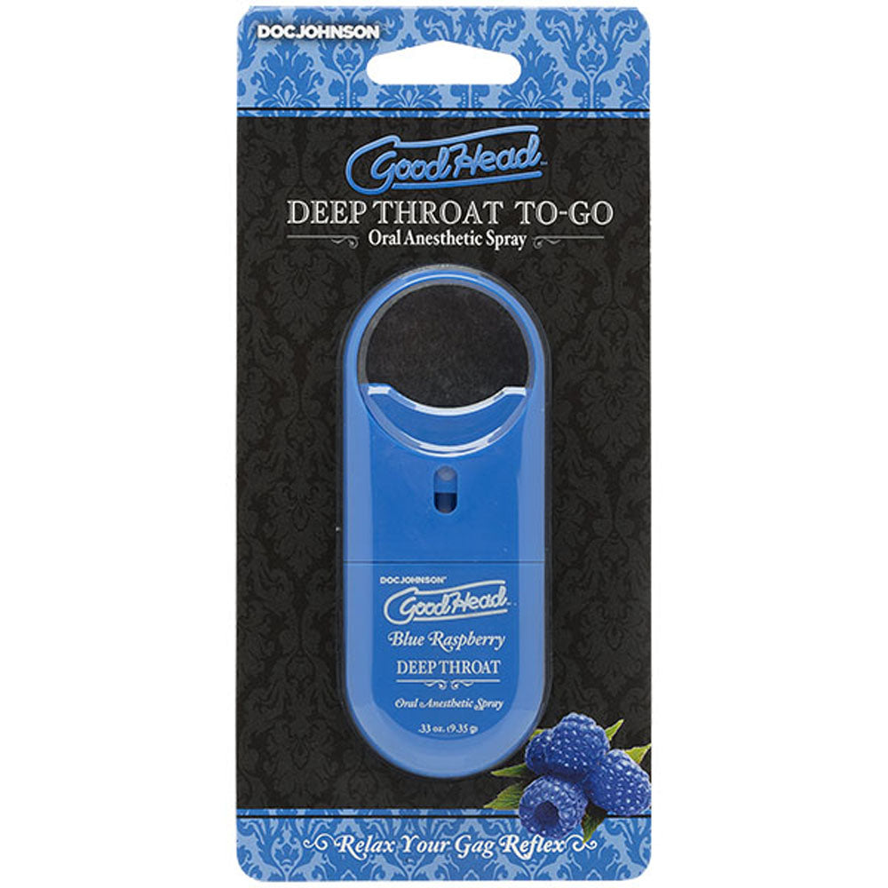 Goodhead - Deep Throat Spray to-Go - Blue Raspberry - .33 Oz. - Not Very Vanilla