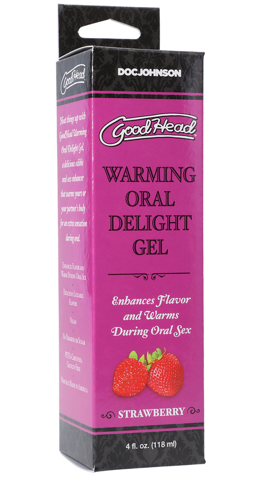 Goodhead - Warming Oral Delight Gel - Strawberry - 4 Fl. Oz. - Not Very Vanilla