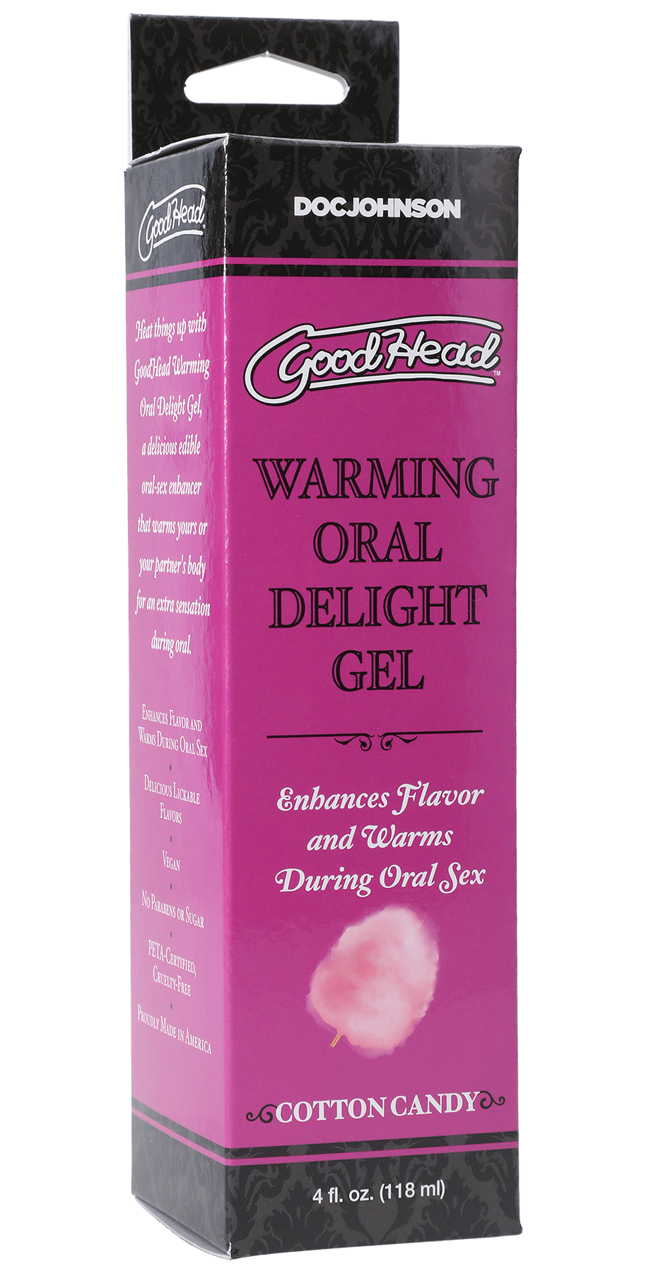 Goodhead - Warming Oral Delight Gel - Cotton Candy - 4 Fl. Oz. - Not Very Vanilla