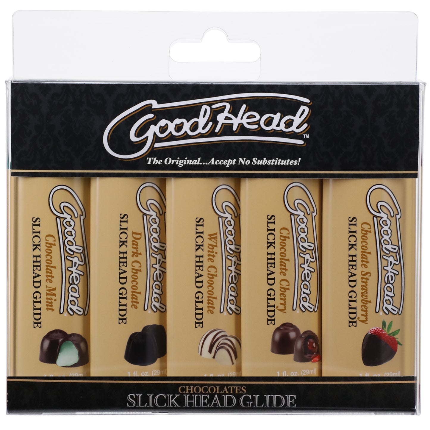 Goodhead - Slick Head Glide - Chocolate - 5 Pack - 1 Fl. Oz. - Not Very Vanilla