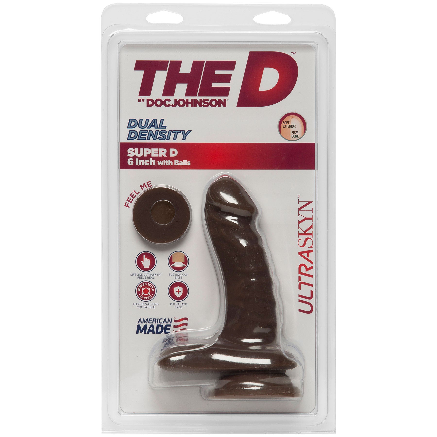 The D - Super D 6 Inch With Balls - Chocolate - Not Very Vanilla