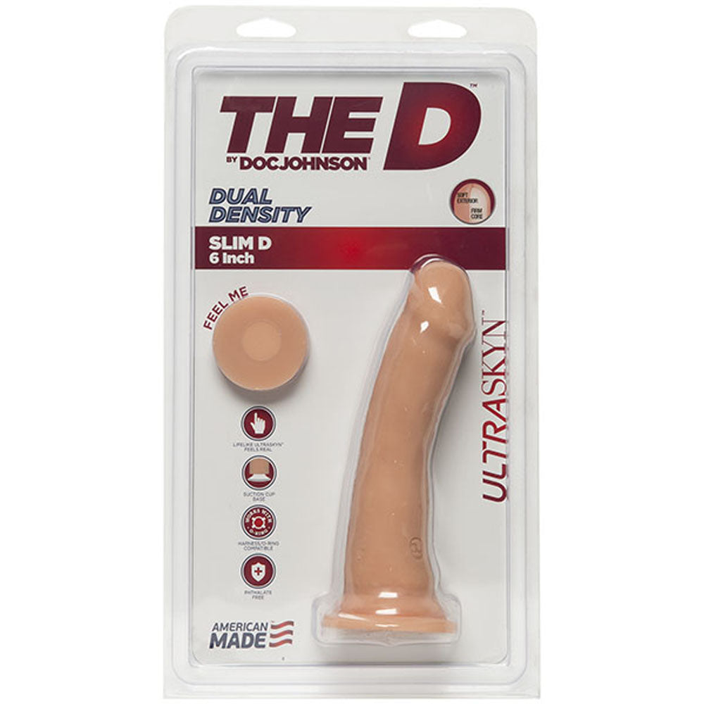 The D - Slim D - 6 Inch Without Balls - Ultraskyn - Vanilla - Not Very Vanilla