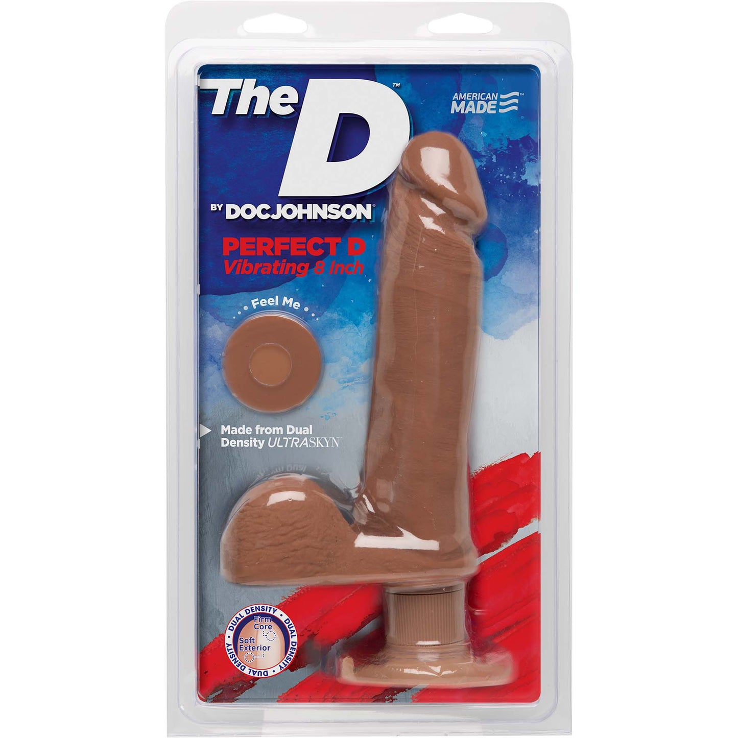 The D - Perfect D Vibrating 8" - Caramel