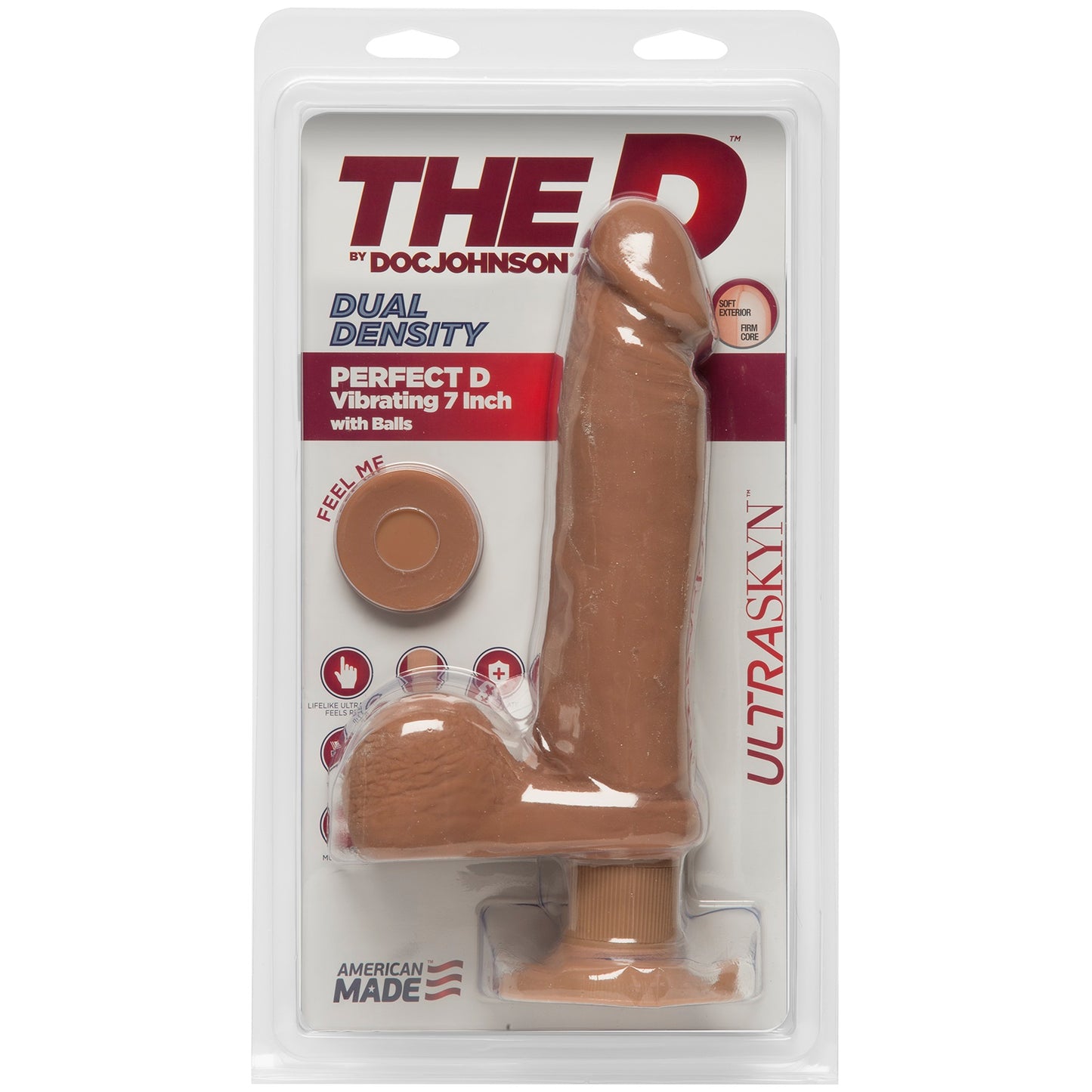 The D - Perfect D Vibrating 8" - Caramel