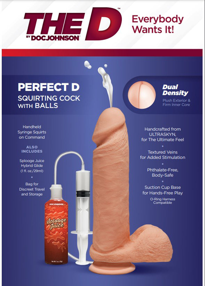 The D - Perfect D - Squirting 7 Inch With Balls - Not Very Vanilla