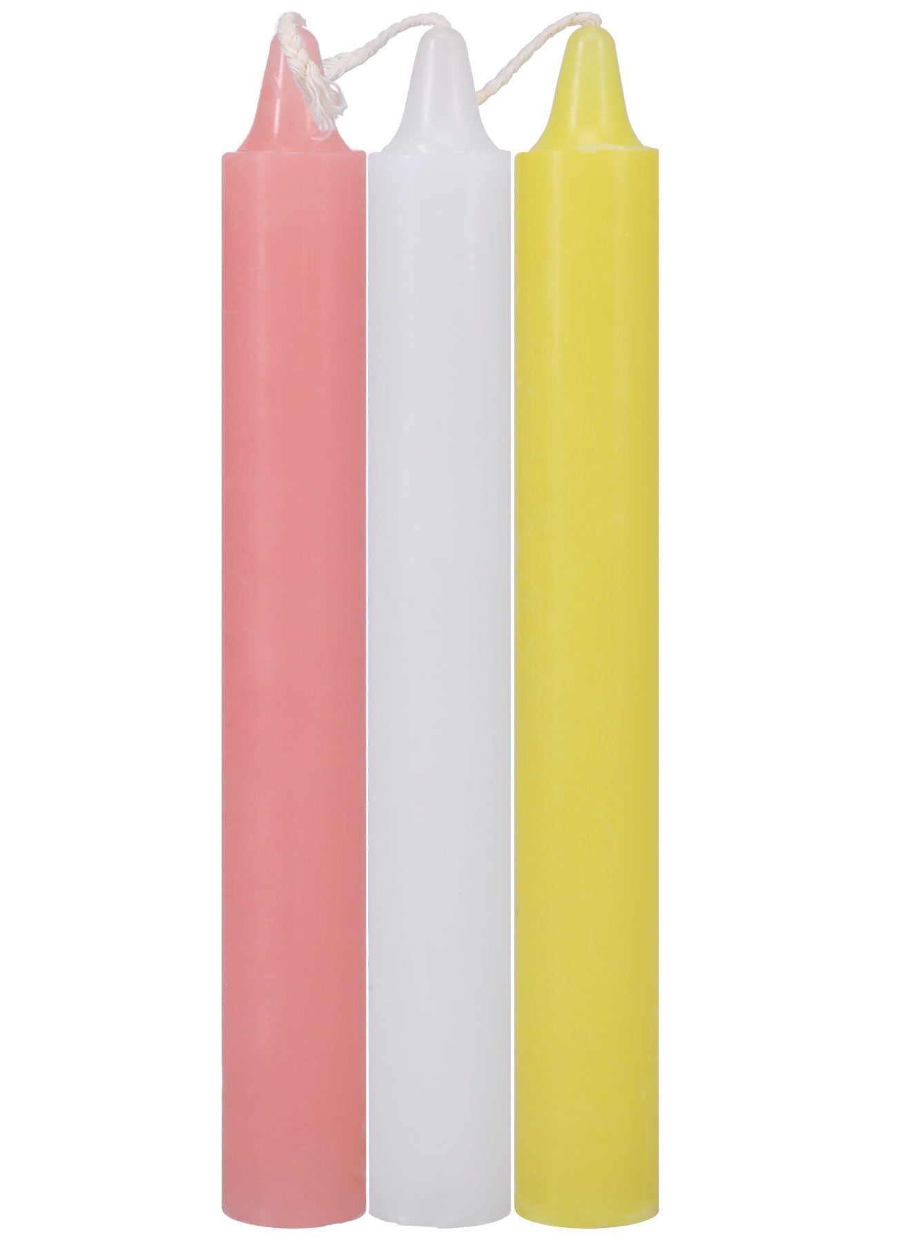 Japanese Drip Candles - 3 Pack - Pink, White, Yellow - Not Very Vanilla