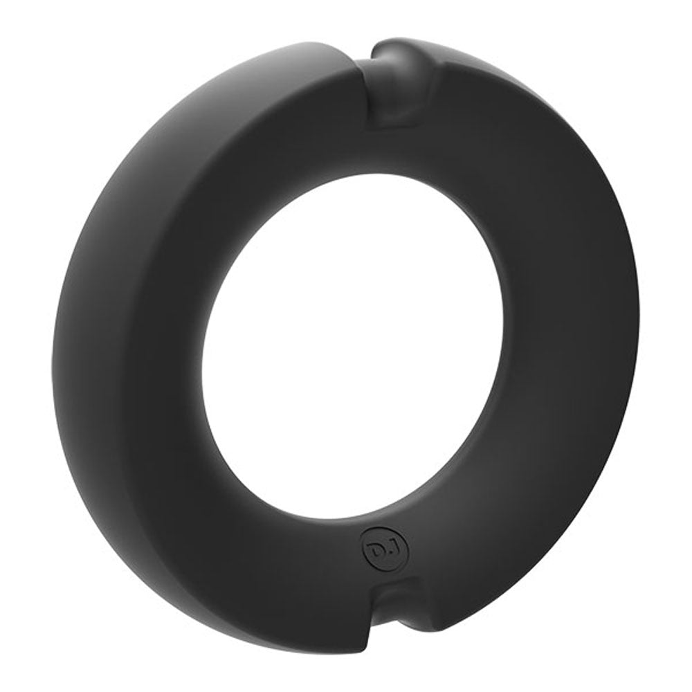 Hybrid Silicone Covered Metal Cock Ring - 35mm - Not Very Vanilla