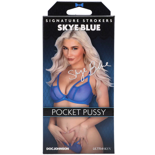 Signature Strokers - Skye Blue - Ultraskyn Pocket Pussy - Vanilla - Not Very Vanilla