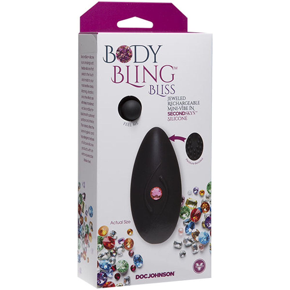 Body Bling - Clit Caress Mini-Vibe in Second Skin Silicone - Pink - Not Very Vanilla