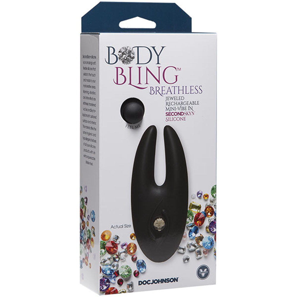 Body Bling - Clit Cuddler Mini-Vibe in Second Skin Silicone - Silver - Not Very Vanilla