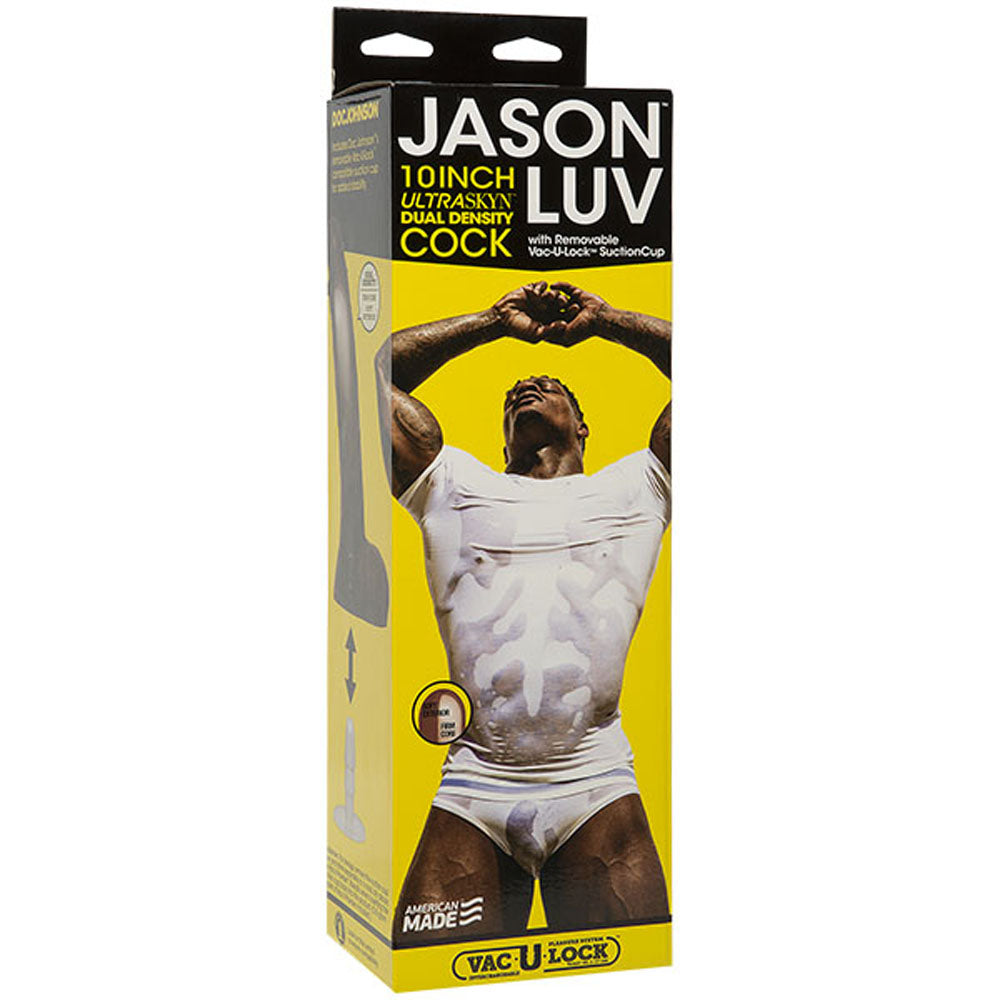 Jason Luv - 10 Inch Ultraskyn Cock With Removable Vac-U-Lock Suction Cup - Chocolate - Not Very Vanilla