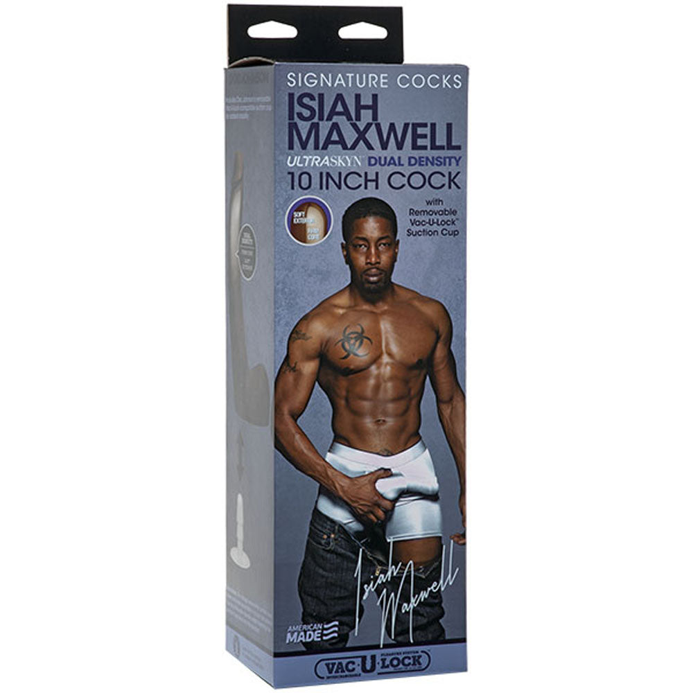 Signature Cocks - Isiah Maxwell - 10 Inch Ultraskyn Cock With Removable Vac-U-Lock Suction Cup - Not Very Vanilla