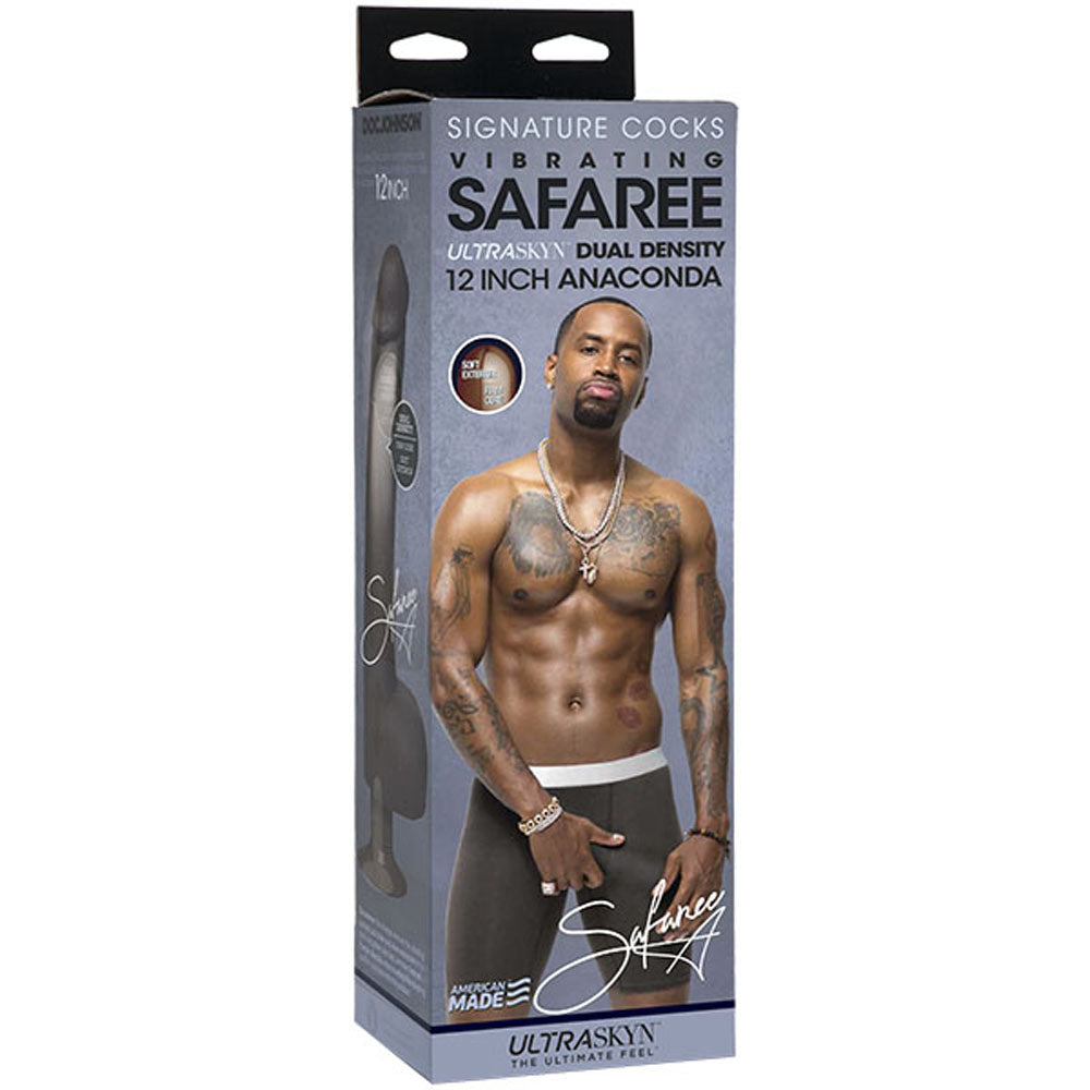 Signature Cocks - Safaree Samuels Anaconda - 12 Inch Ultraskyn Cock With Removable Vul Suction Cup - Not Very Vanilla