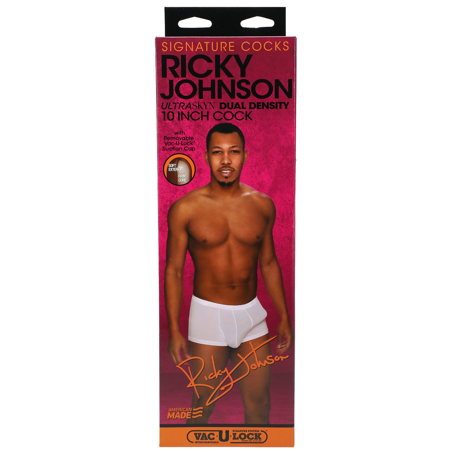 Signature Cocks - Ricky Johnson 8 Inch Ultraskyn Cock With Removable Vac-U-Lock Suction Cup - Not Very Vanilla