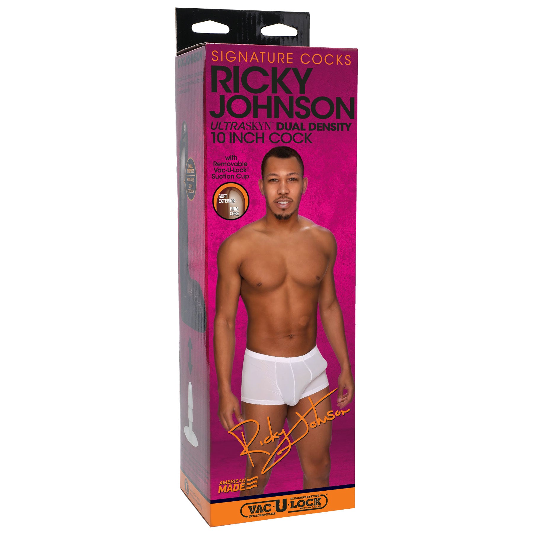 Signature Cocks - Ricky Johnson 8 Inch Ultraskyn Cock With Removable Vac-U-Lock Suction Cup - Not Very Vanilla