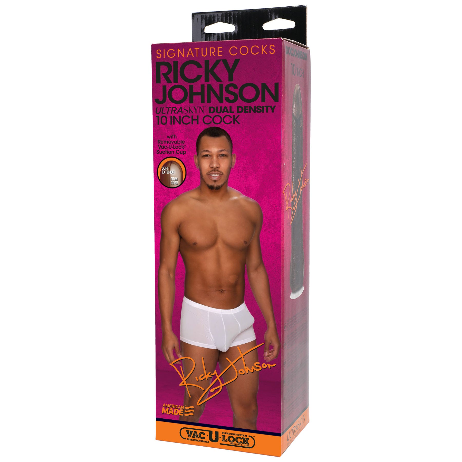 Signature Cocks - Ricky Johnson 8 Inch Ultraskyn Cock With Removable Vac-U-Lock Suction Cup - Not Very Vanilla