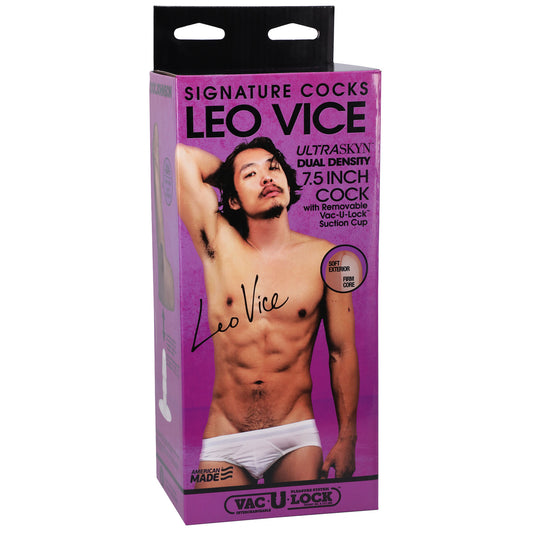 Signature Cocks - Leo Vice - 7.5 Inch Cock With Removable Vac-U-Lock Suction Cup - Caramel - Not Very Vanilla