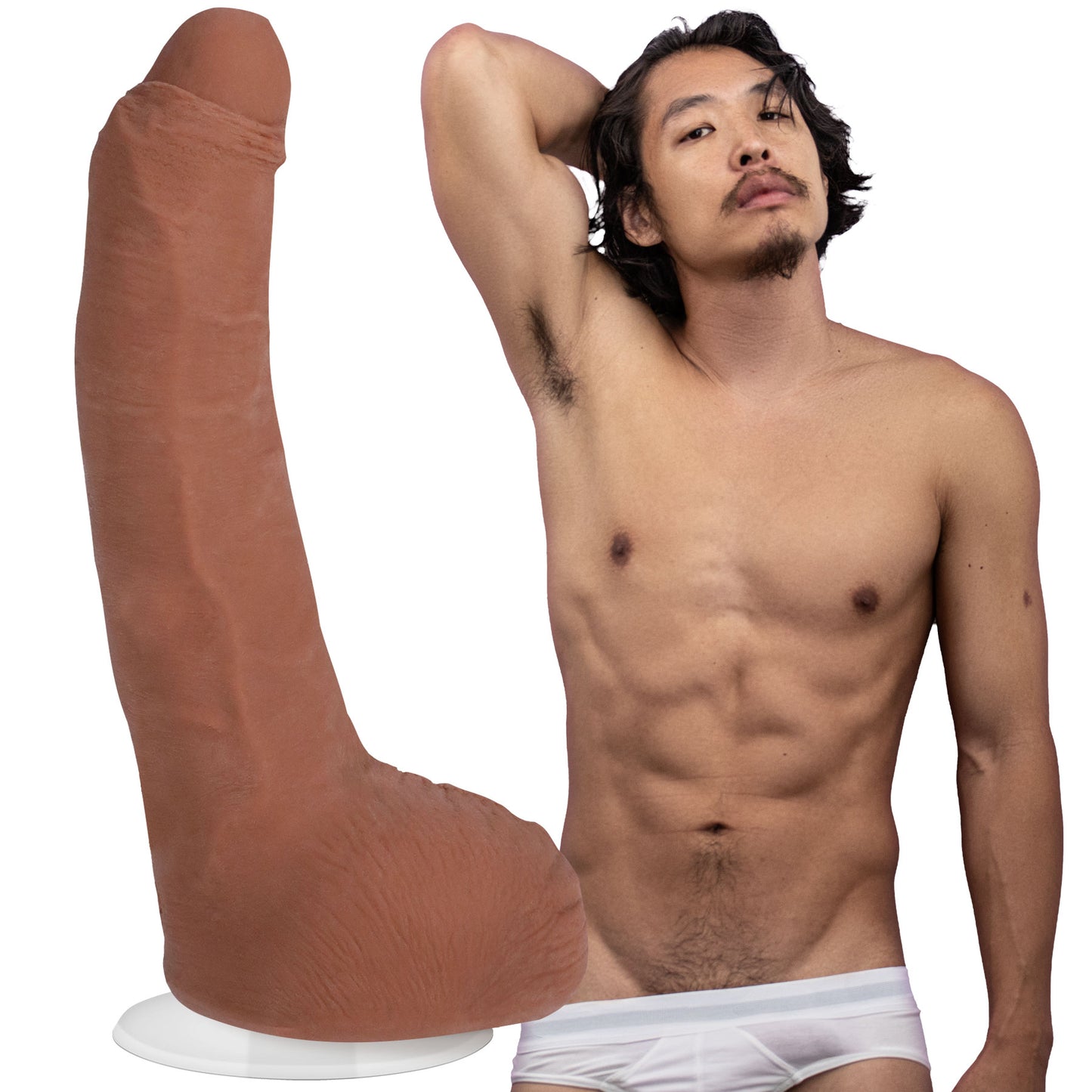 Signature Cocks - Leo Vice - 7.5 Inch Cock With Removable Vac-U-Lock Suction Cup - Caramel - Not Very Vanilla