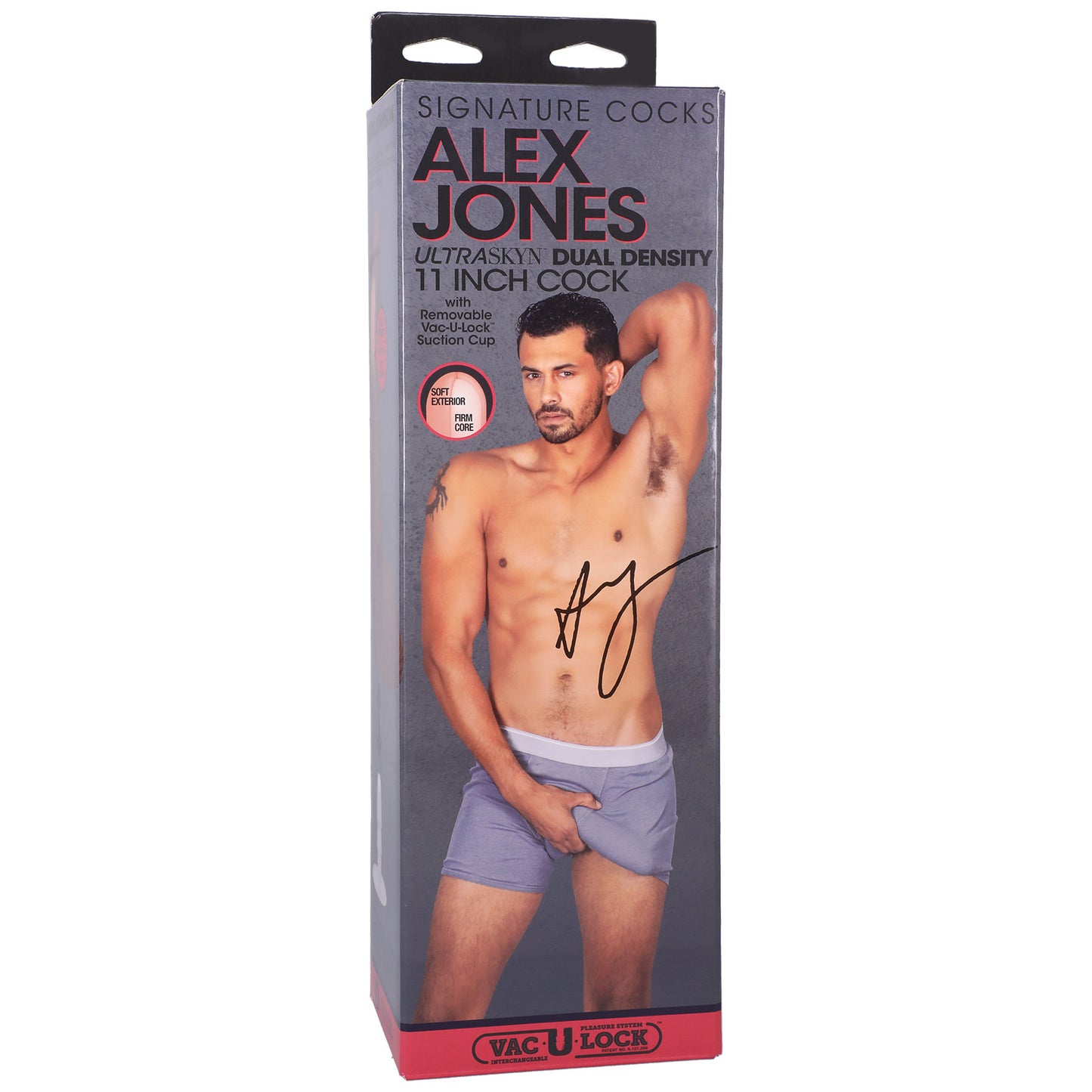 Signature Cocks - Alex Jones 11 Inch Cock With Removable Vac-U-Lock Suction Cup - Caramel - Not Very Vanilla