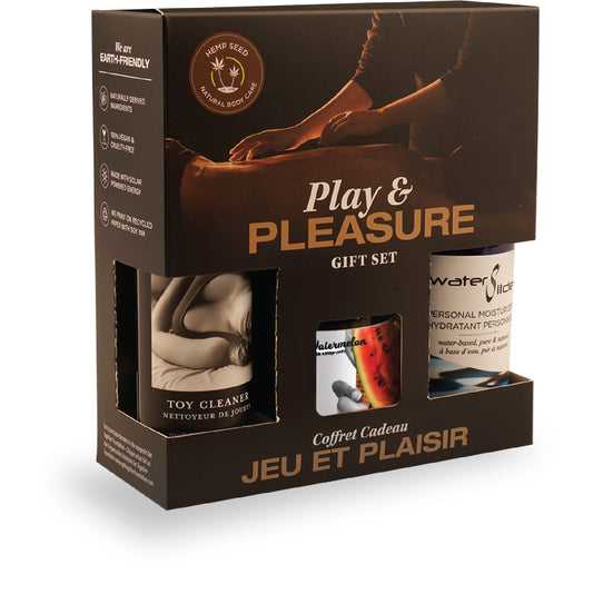 Hemp Seed by Night Play and Pleasure Gift Set - Pleasure Gift Set - Watermelon - Not Very Vanilla