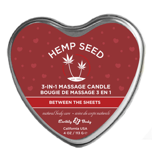 Hemp Seed 3-in-1 Massage Candle - Between the Sheets - 4oz - Not Very Vanilla