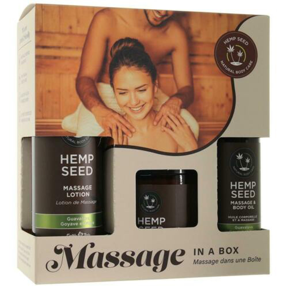 Hemp Seed Massage in a Box Gift Set - Guavalava - Not Very Vanilla