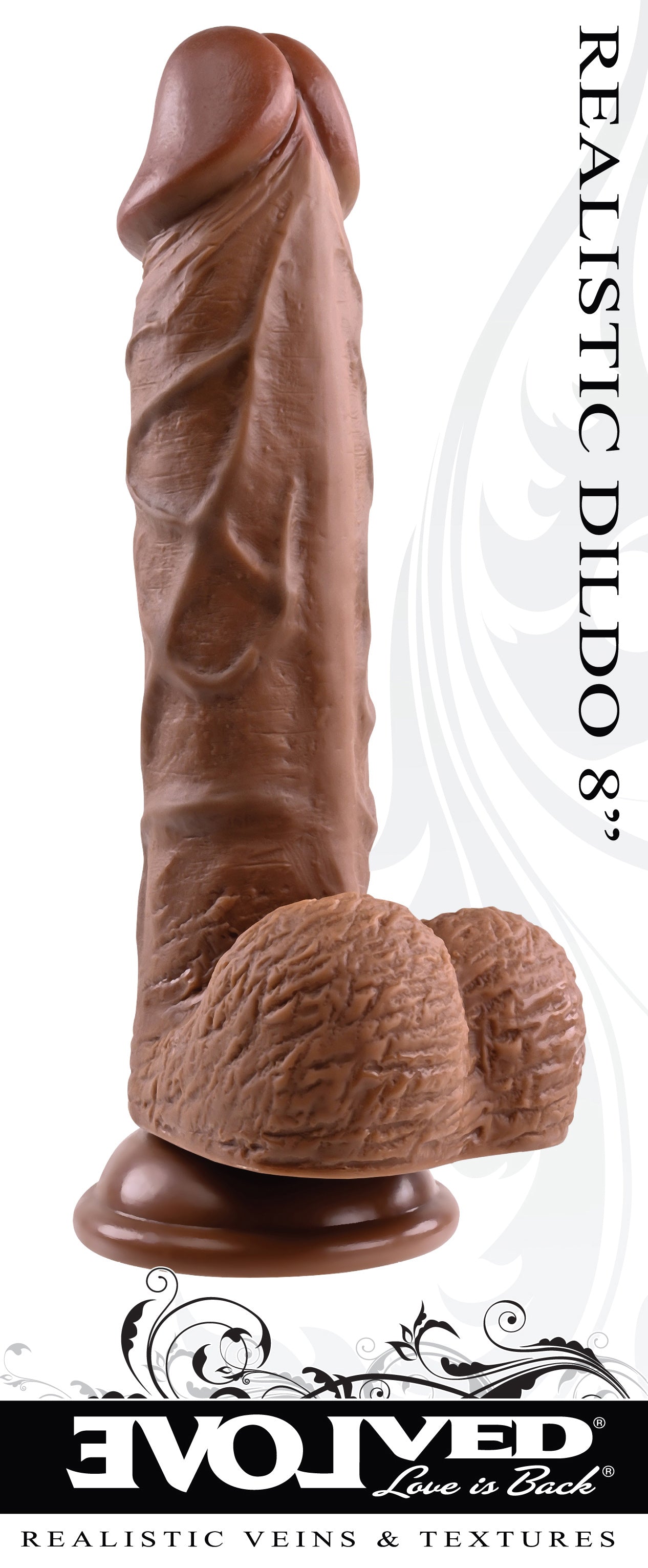 Realistic Dildo - 8 Inches - Dark - Not Very Vanilla