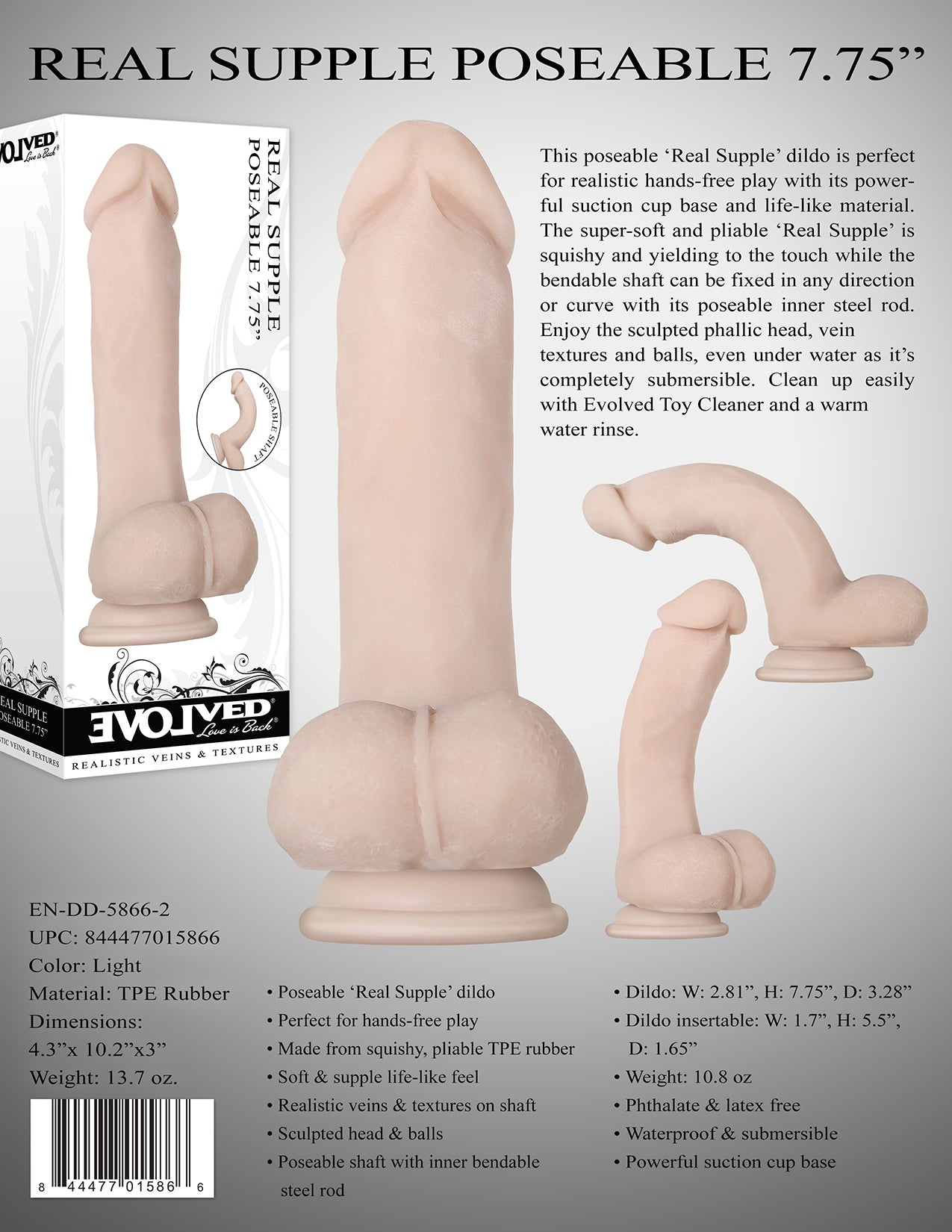 Evolved Real Supple Poseable 7.75 Inch - Not Very Vanilla