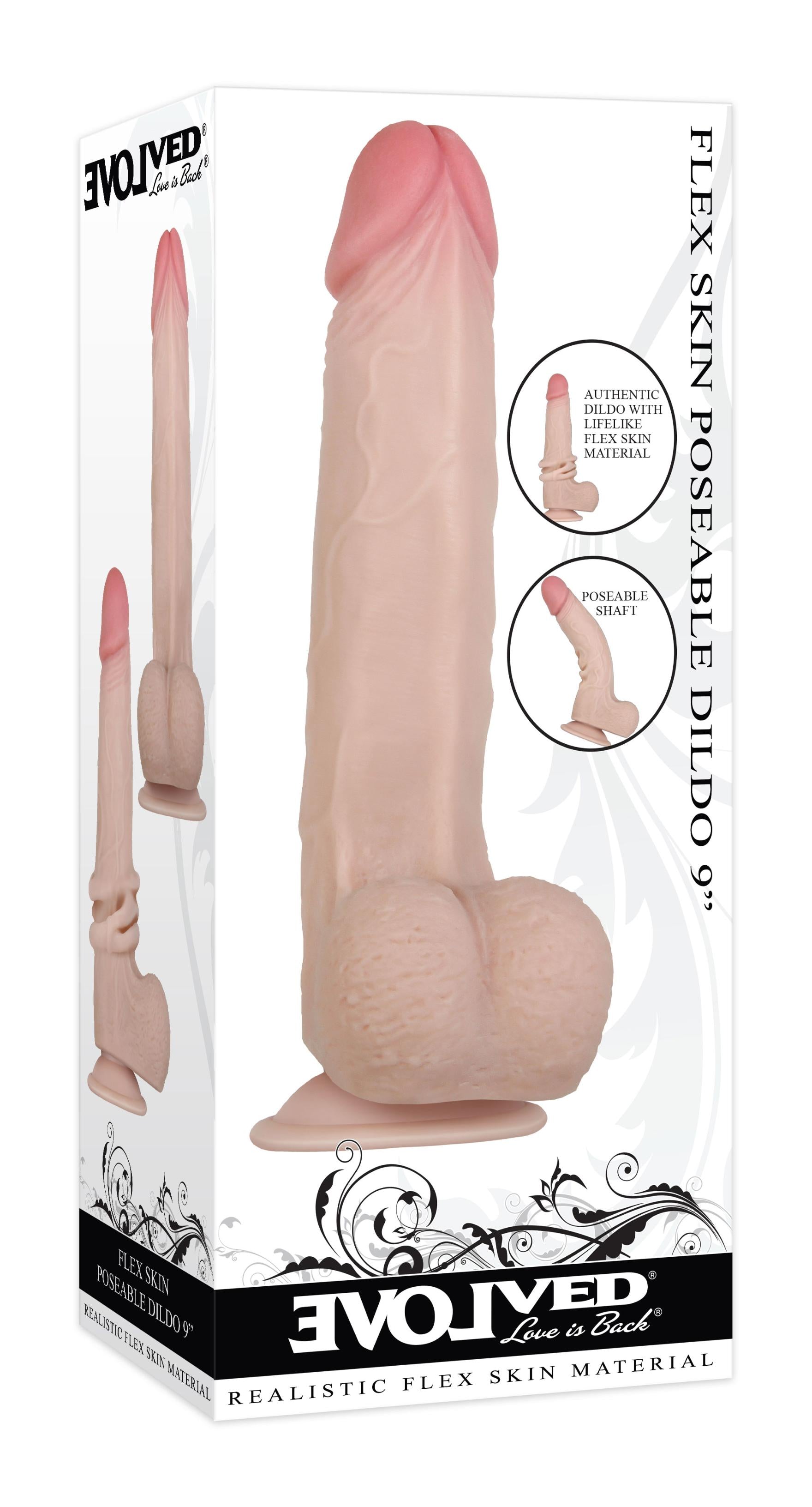 Evolved Flex Skin Poseable Dildo 9in Lig - Not Very Vanilla