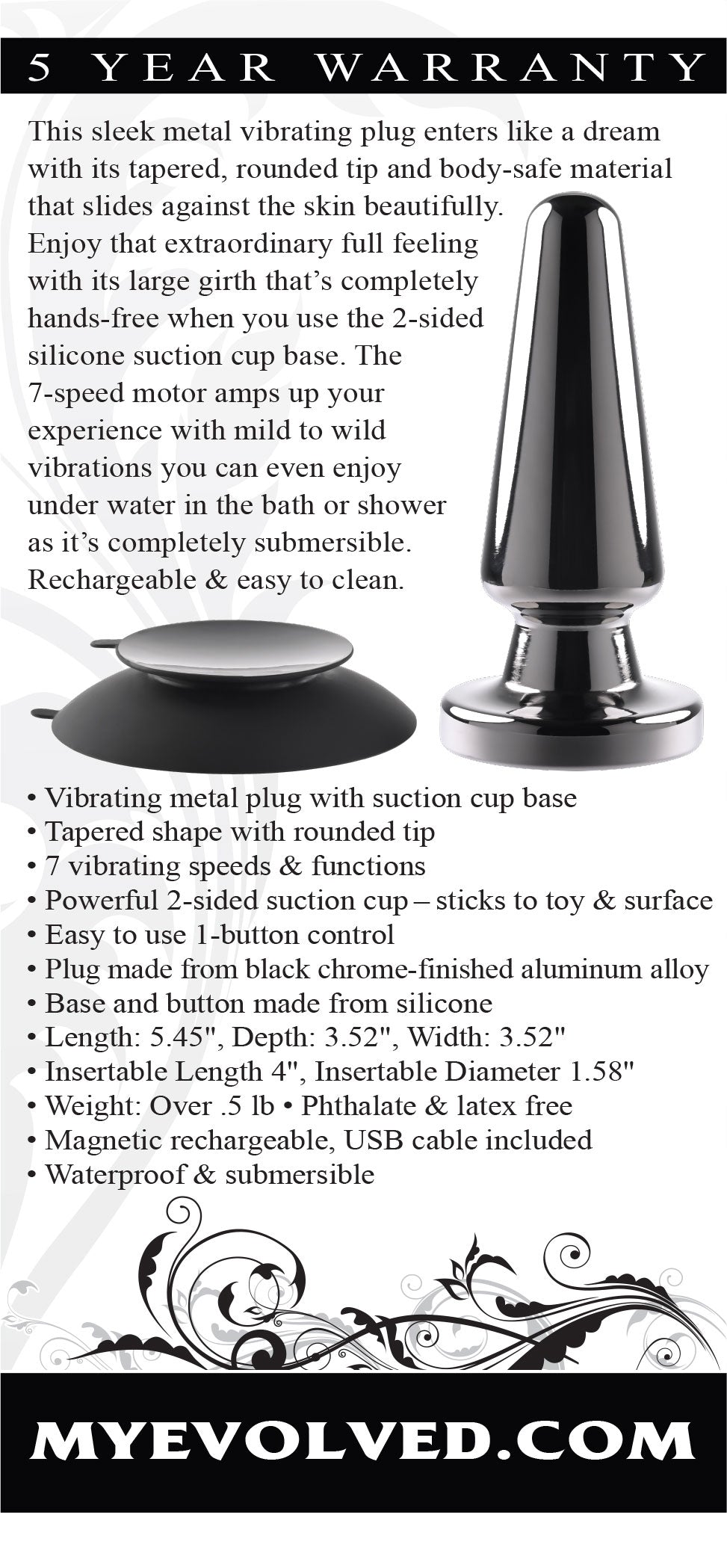 Advanced Metal Plug - Black Chrome - Not Very Vanilla