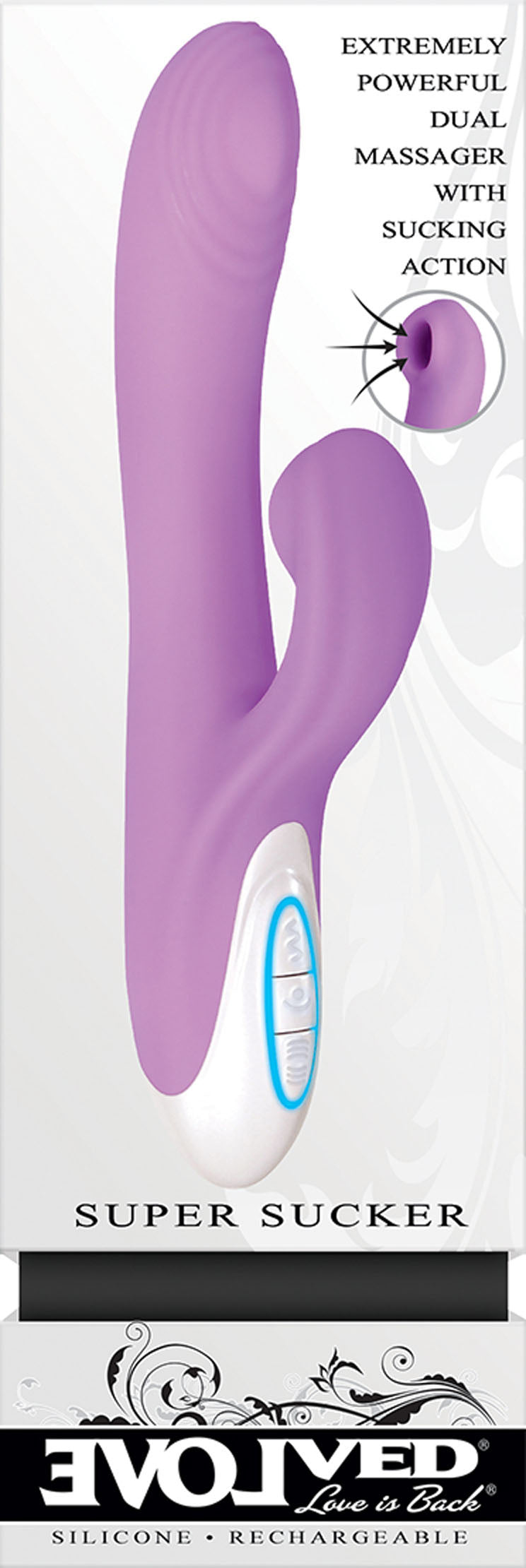 Rechargeable Super Sucker Rabbit Style Vibrator - Not Very Vanilla