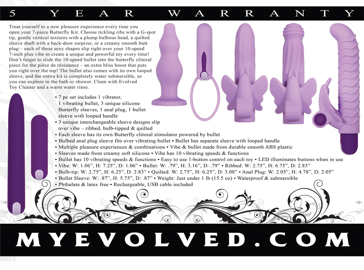 Lilac Desires - 7 Piece Silicone Set - Not Very Vanilla