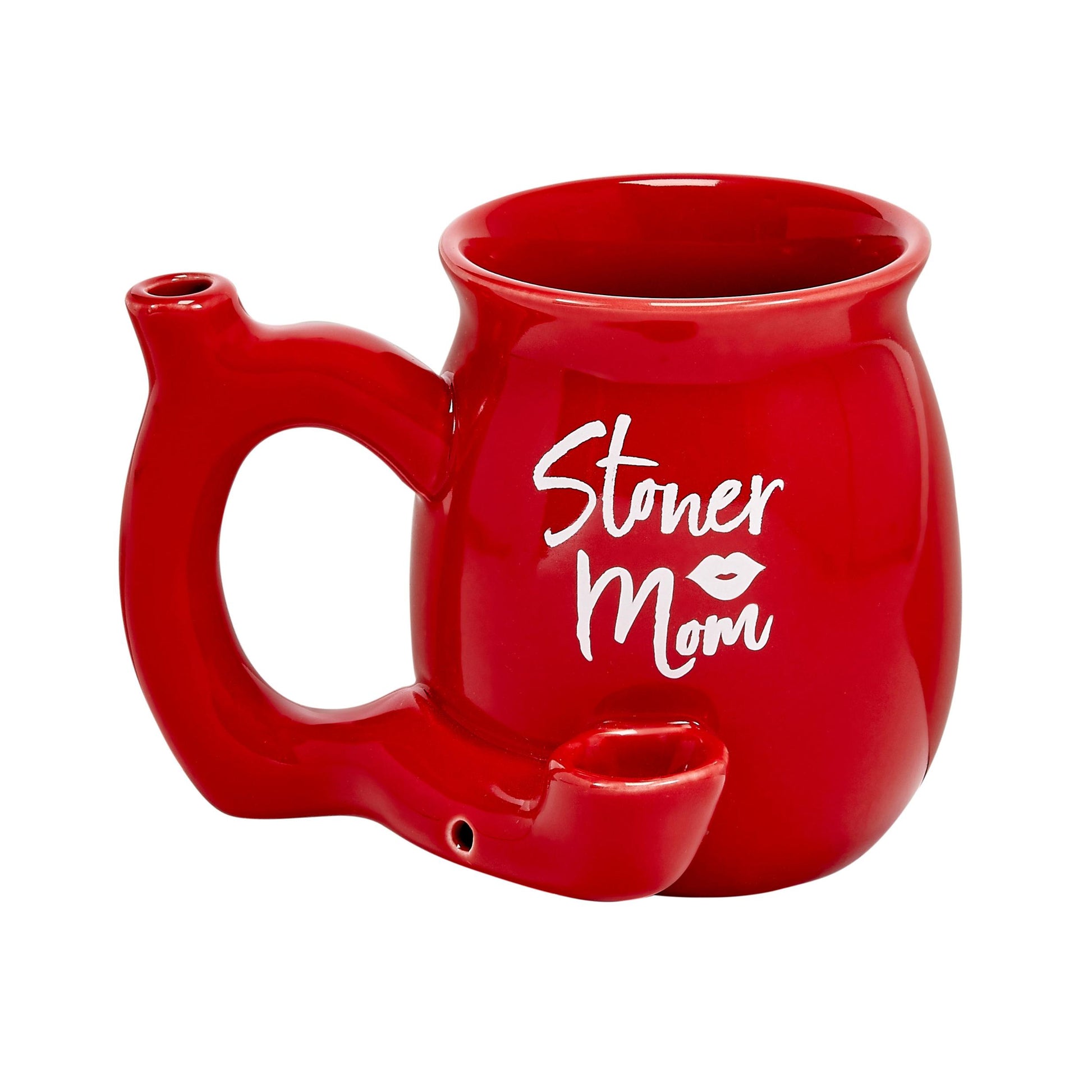 Stoner Mom Mug - Red With White Logo - Not Very Vanilla