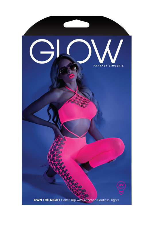 Own the Night Bodystocking - One Size - Neon Pink - Not Very Vanilla