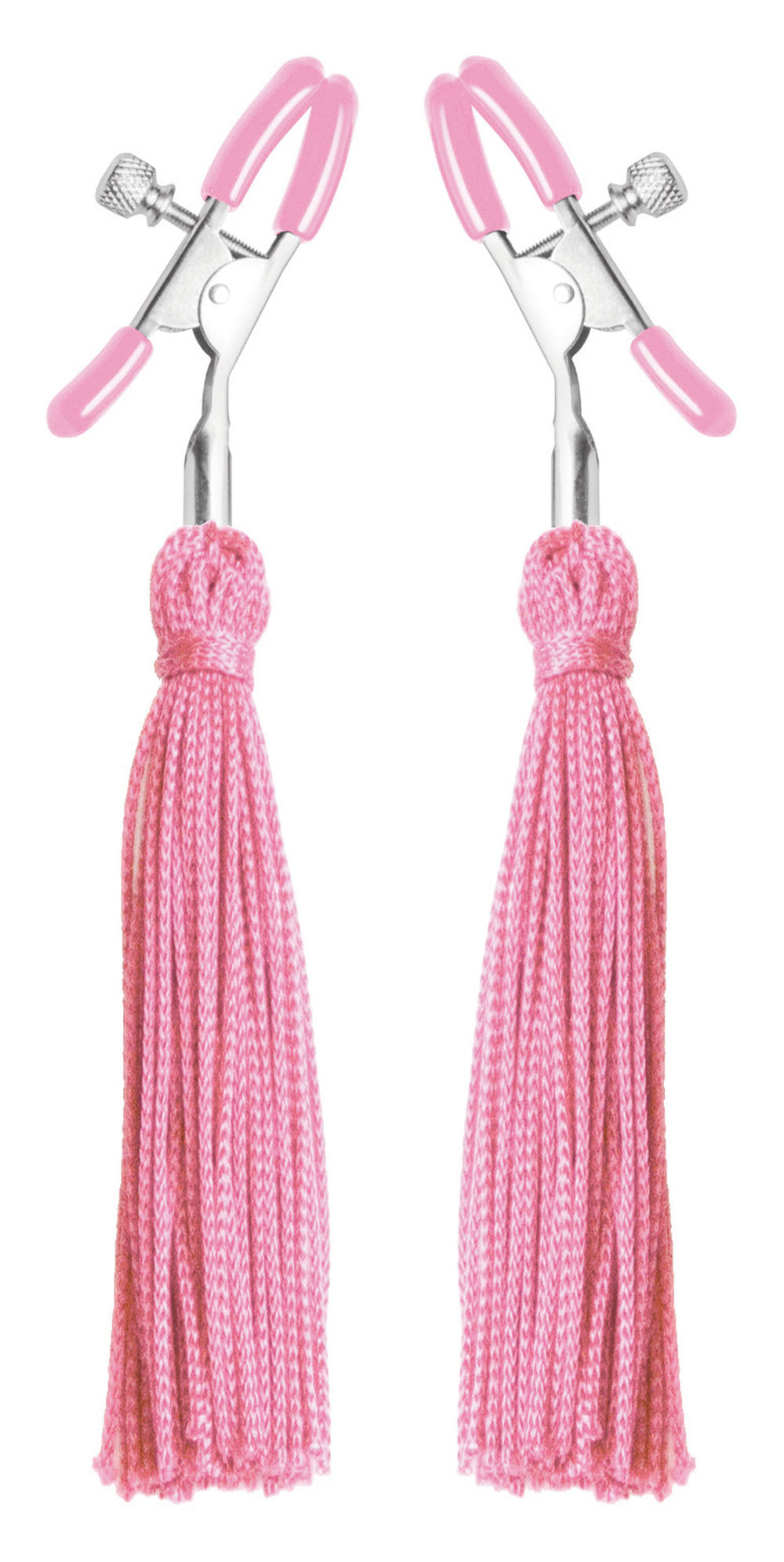 Tickle Me Pink Nipple Clamp Tassels - Not Very Vanilla