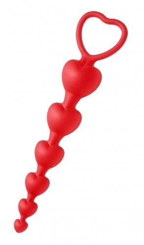 Sweet Hearts - Heart Shaped Silicone Anal Beads - Not Very Vanilla