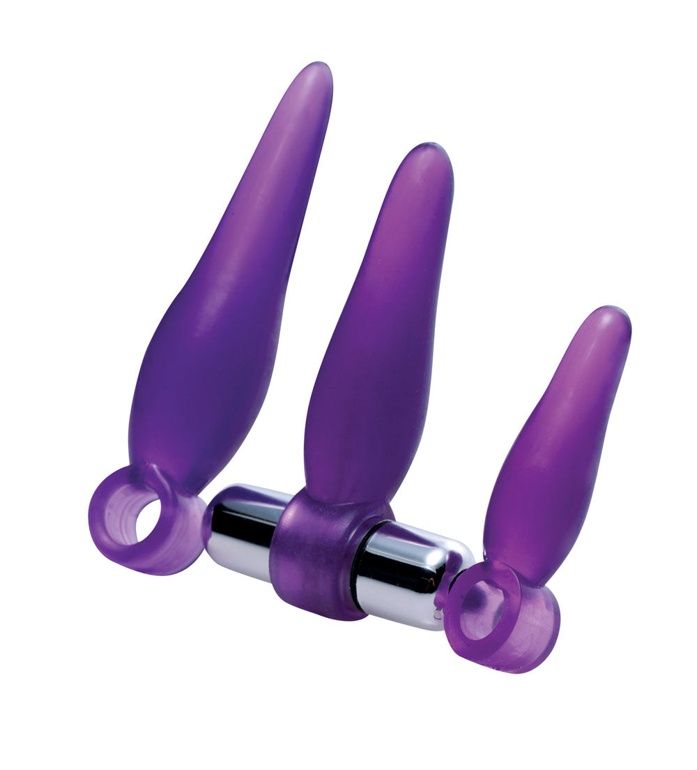 Fanny Fiddlers 3 Piece Finger Rimmer Set With Vibrating Bullet - Not Very Vanilla