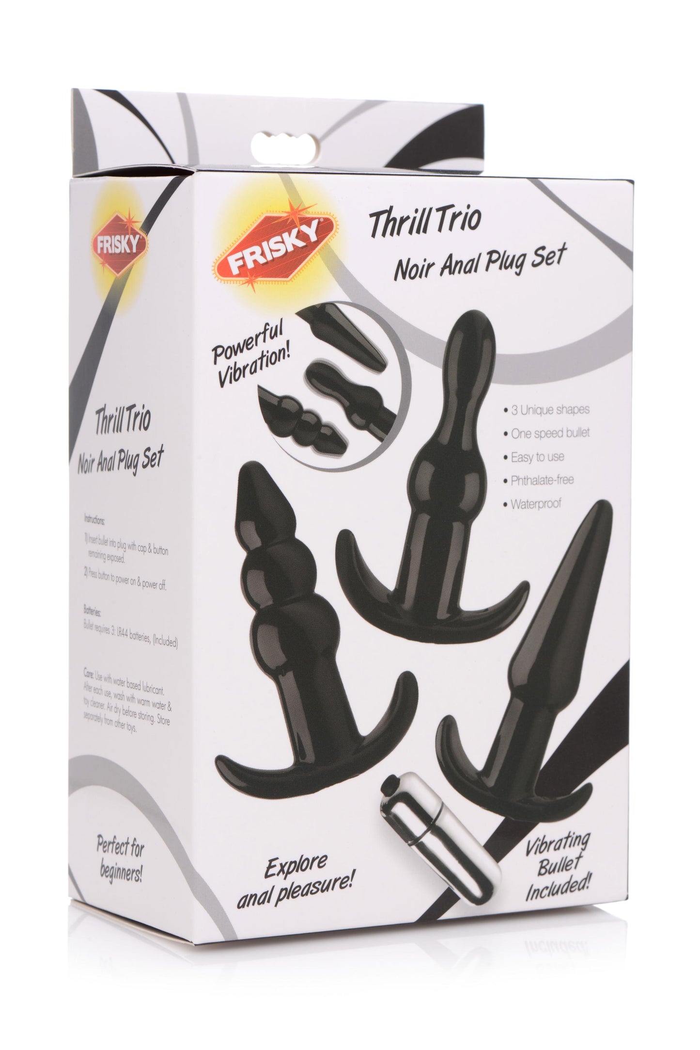 Thrill Trio Anal Plug Set - Black - Not Very Vanilla