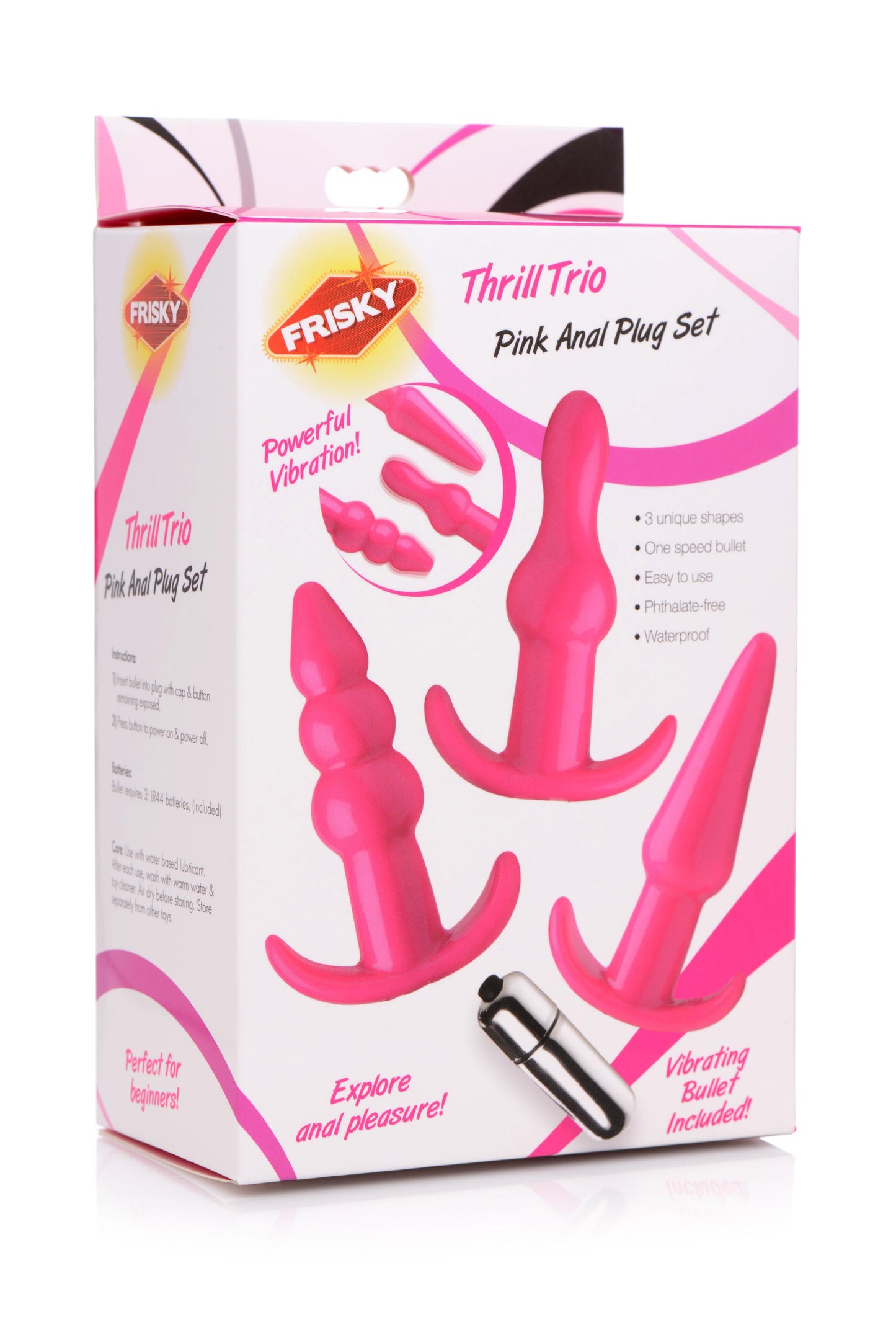 Thrill Trio Anal Plug Set - Pink - Not Very Vanilla