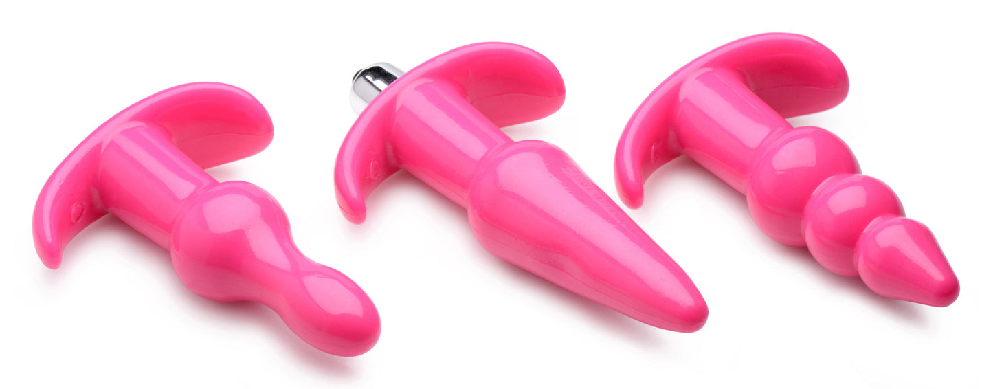 Thrill Trio Anal Plug Set - Pink - Not Very Vanilla