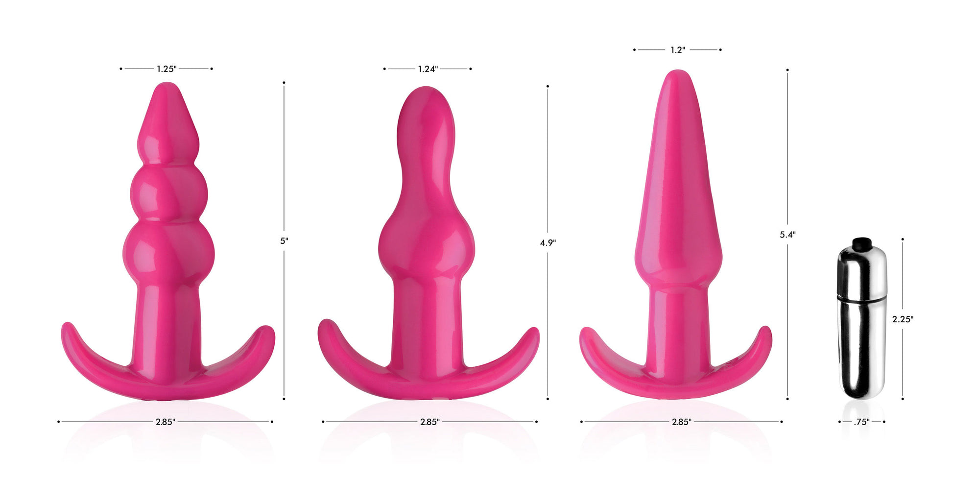 Thrill Trio Anal Plug Set - Pink - Not Very Vanilla