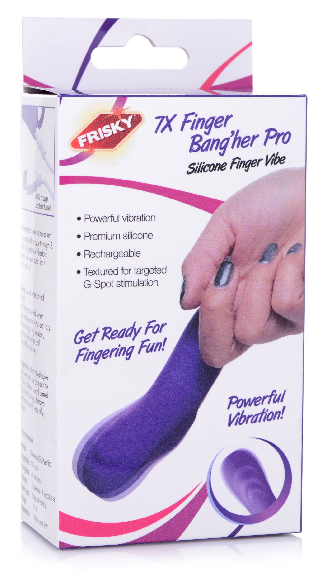 7x Finger Bang Her Pro Silicone Vibrator - Purple - Not Very Vanilla