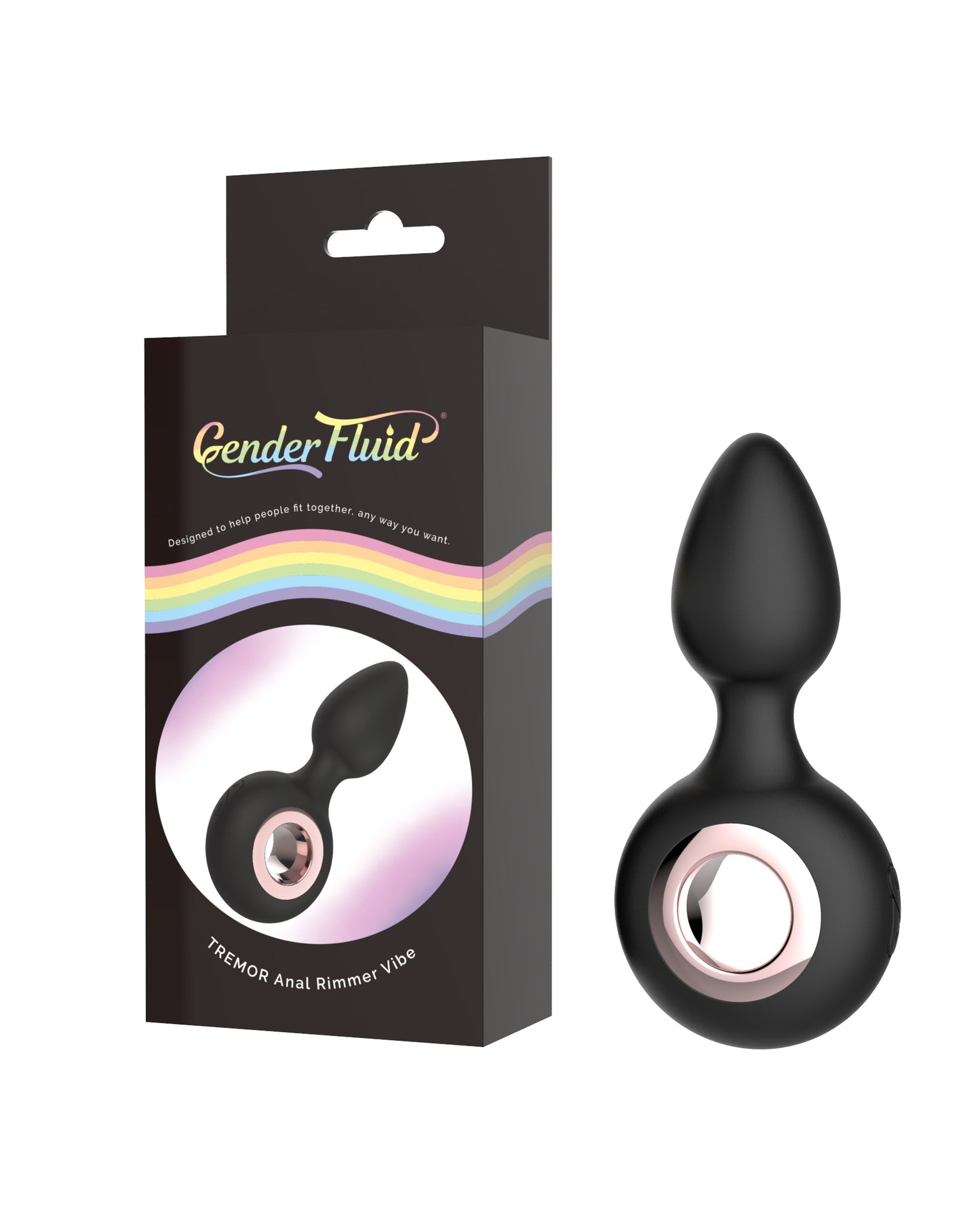 Gender Fluid Tremor Ring Plug Anal Vibe - Black - Not Very Vanilla