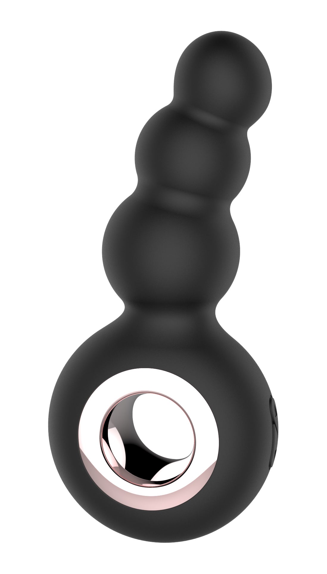 Gender Fluid Quiver Anal Ring Bead Vibe - Black - Not Very Vanilla