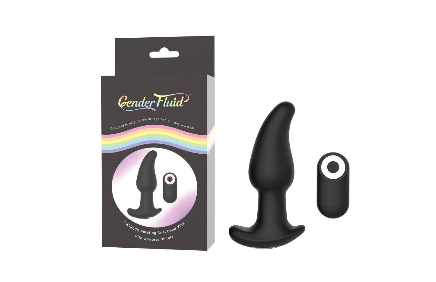 Gender Fluid Twirler Anal Vibe - Black - Not Very Vanilla