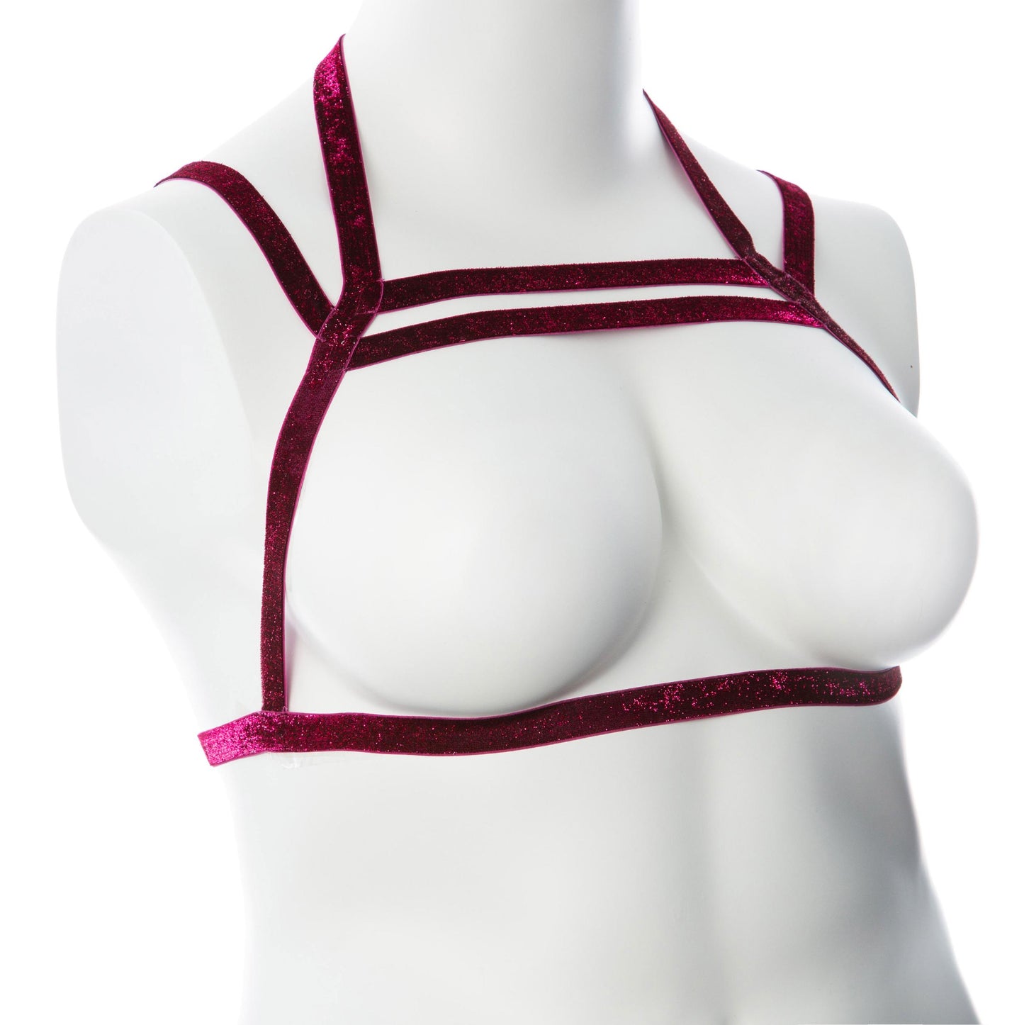 Gender Fluid Sugar Coated Harness - Small/large - Raspberry - Not Very Vanilla